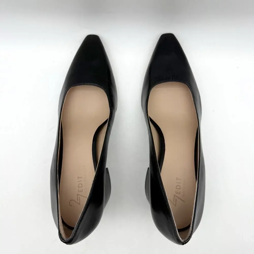Naturalizer Womens Licia Pumps Size 6 M EU 36 Black Leather Heels NWOB